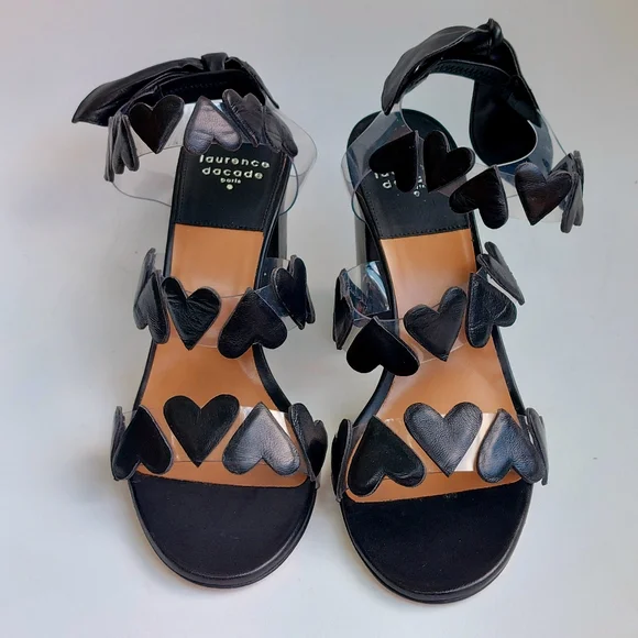 SOLD Laurence Dacade black leather Tamara ankle strap sandals, EU40, NWT, flaw - Picture 2 of 16
